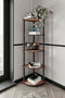 Hanah Home Bookcase 5 Corner - Nogal
